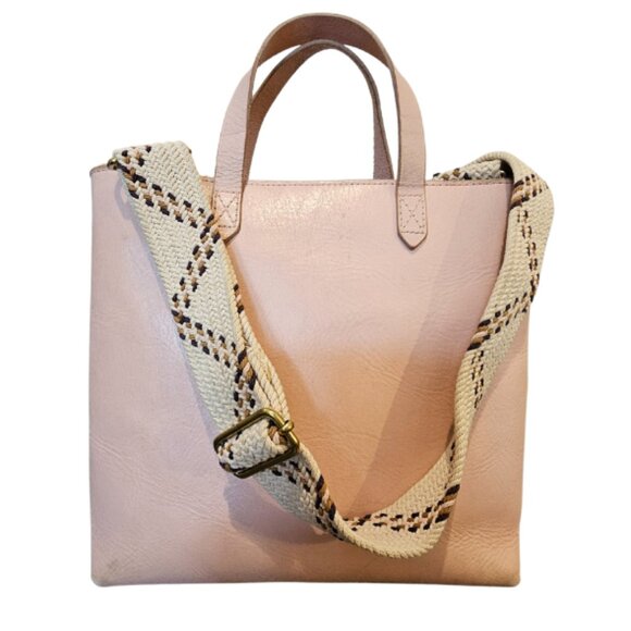 Madewell Small Blush Pink Transport Tote zip top shoulder bag & cross body strap - Picture 4 of 11